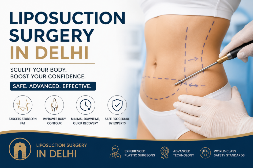 Liposuction Surgery in Delhi – Safe Body Contouring by Expert Plastic Surgeons